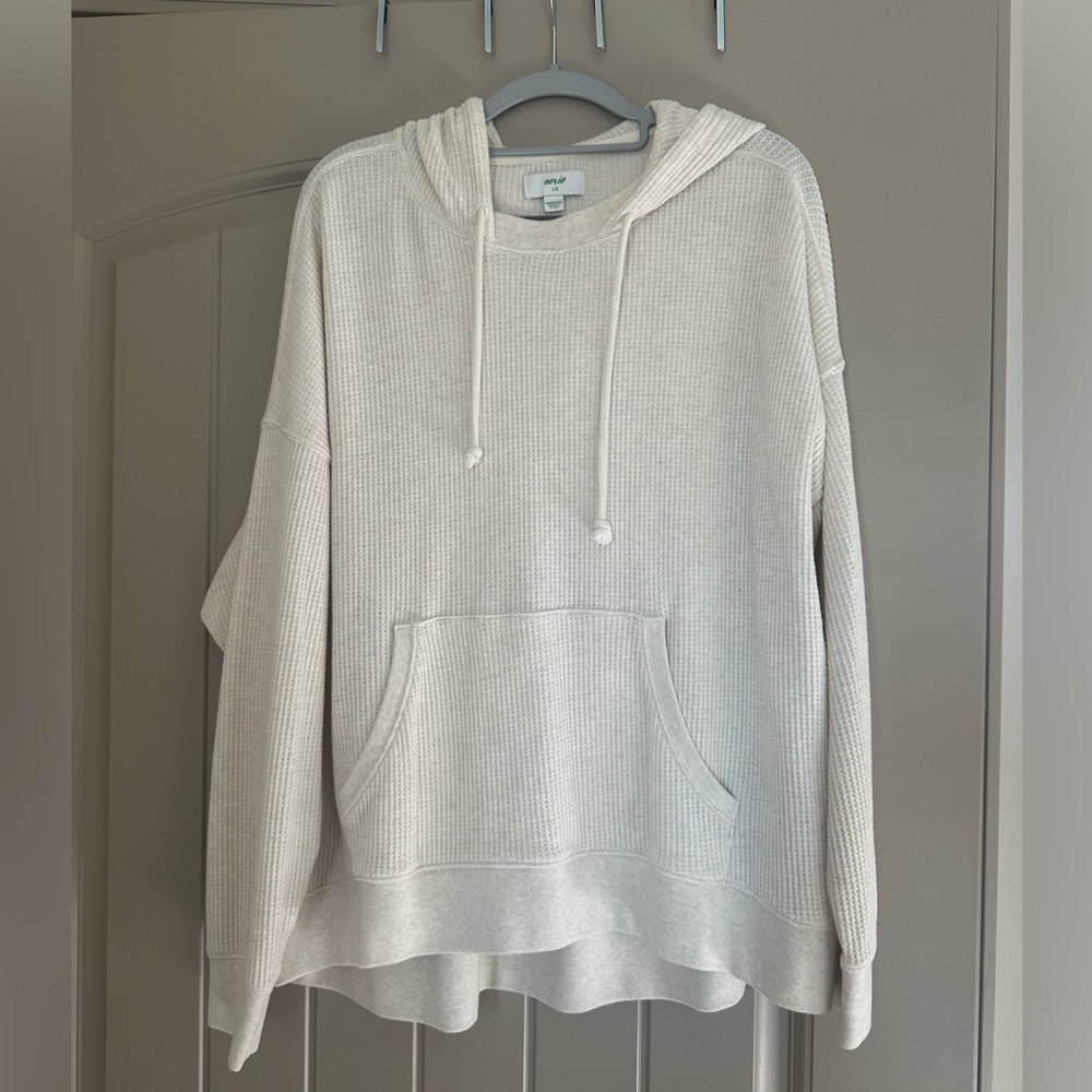 Aerie Cream Hooded Sweater